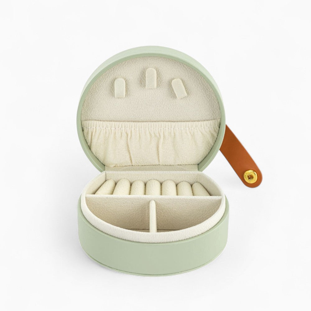 Petite Boîte à Bijoux de Voyage - détail du couvercle