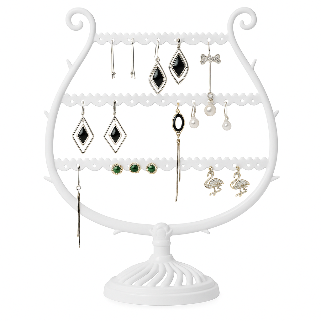 Support à Boucles D’Oreilles Blanc - vue principale