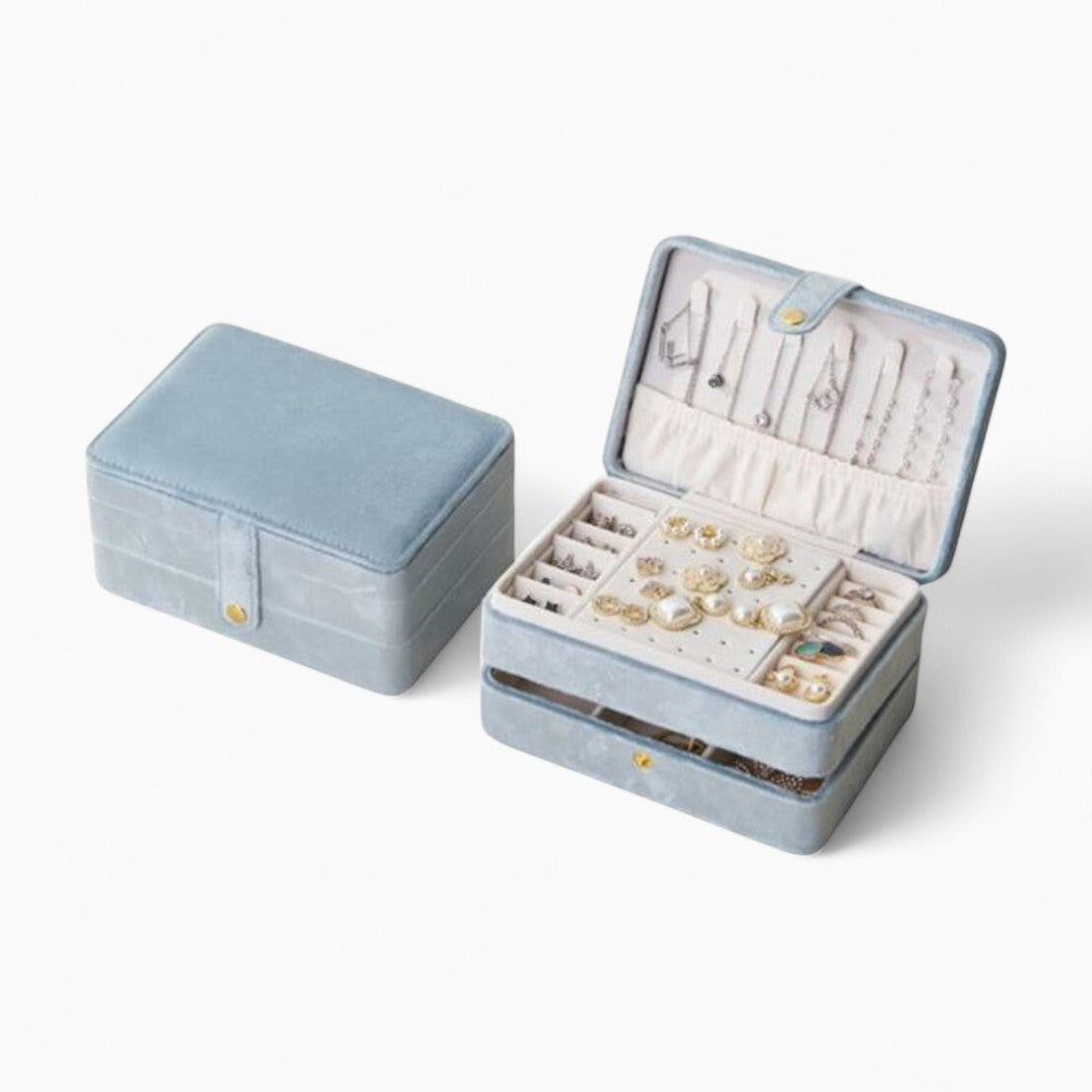 Boîte à Bijoux De Voyage Velours - vue de dessus