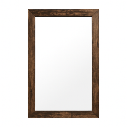 Armoire à Bijoux Murale Bois Marron Avec Miroir - vue principale fermée