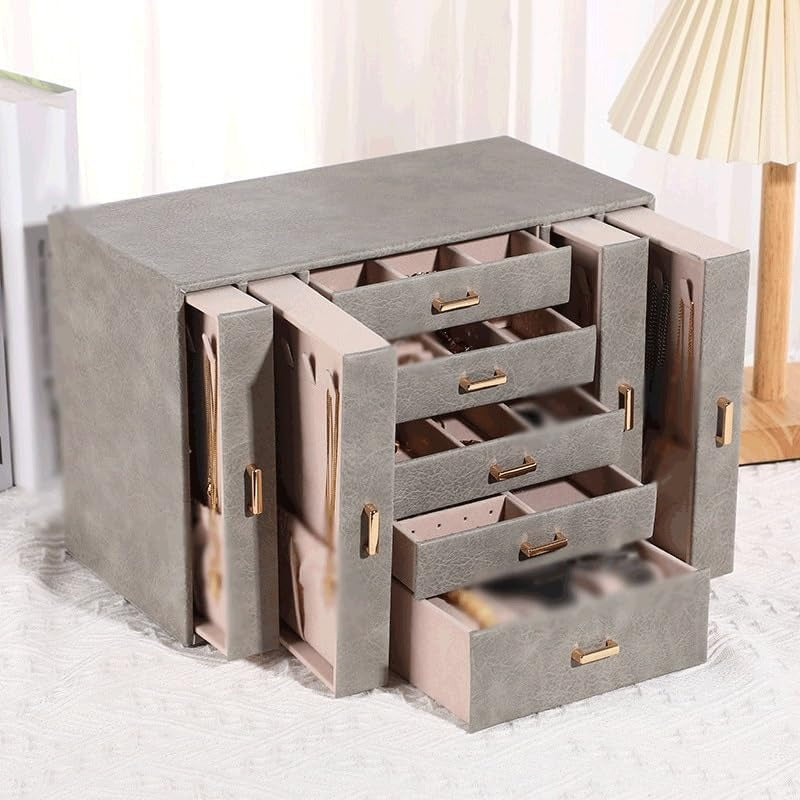 Boîte à Bijoux Multi-Tiroirs - intérieur et compartiments