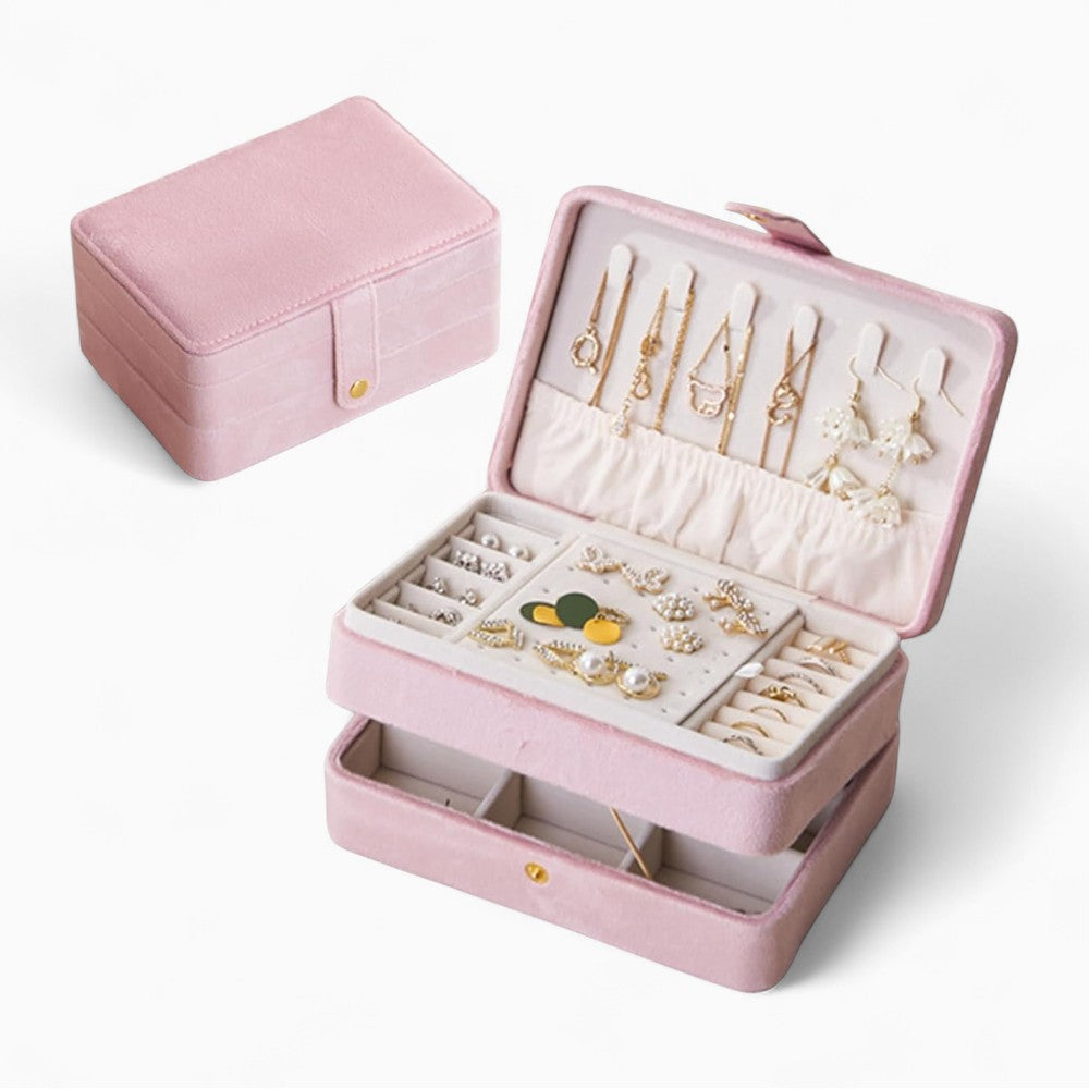 Boîte à Bijoux De Voyage Velours - vue de profil