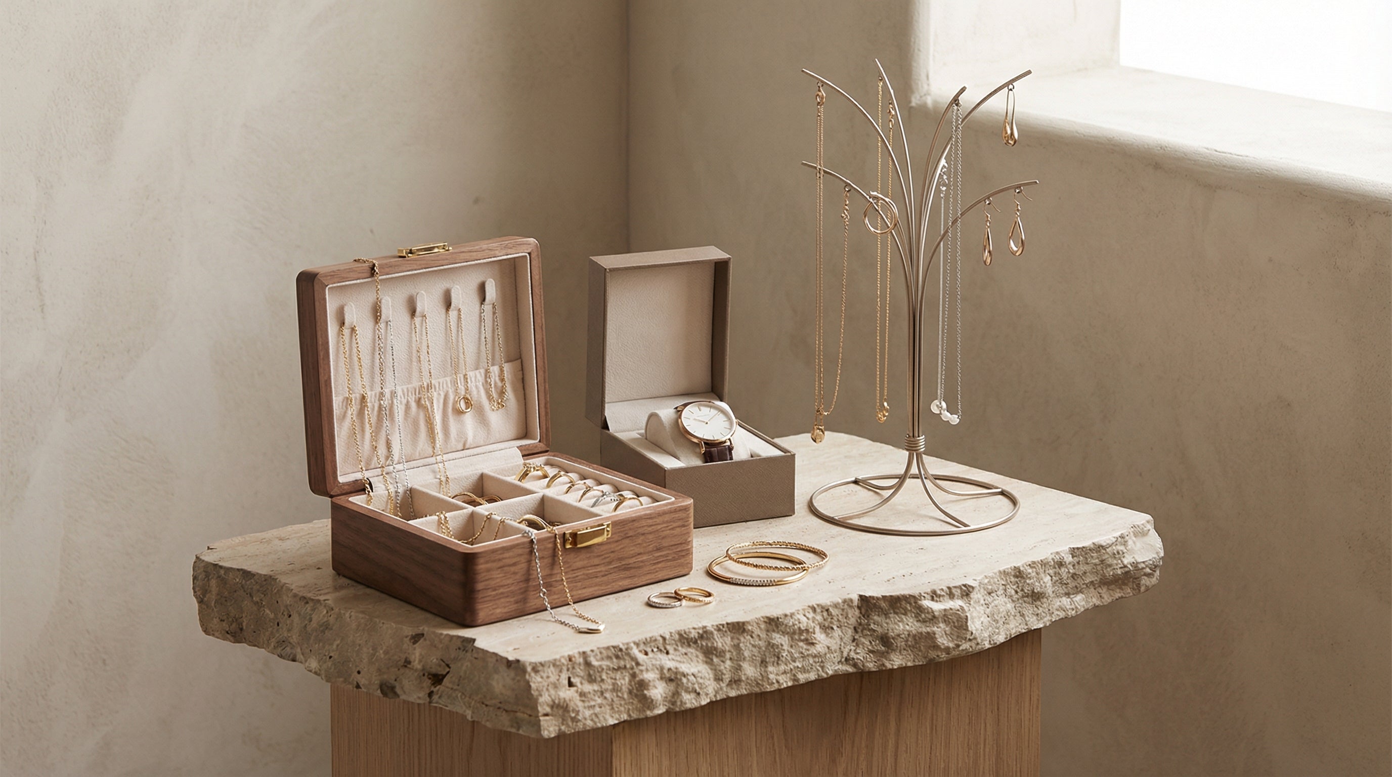 Boîte à bijoux élégante Etrevia - Rangement bijoux femme