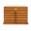 Boîte à Bijoux En Bois Naturel 6 Tiroirs - vue principale