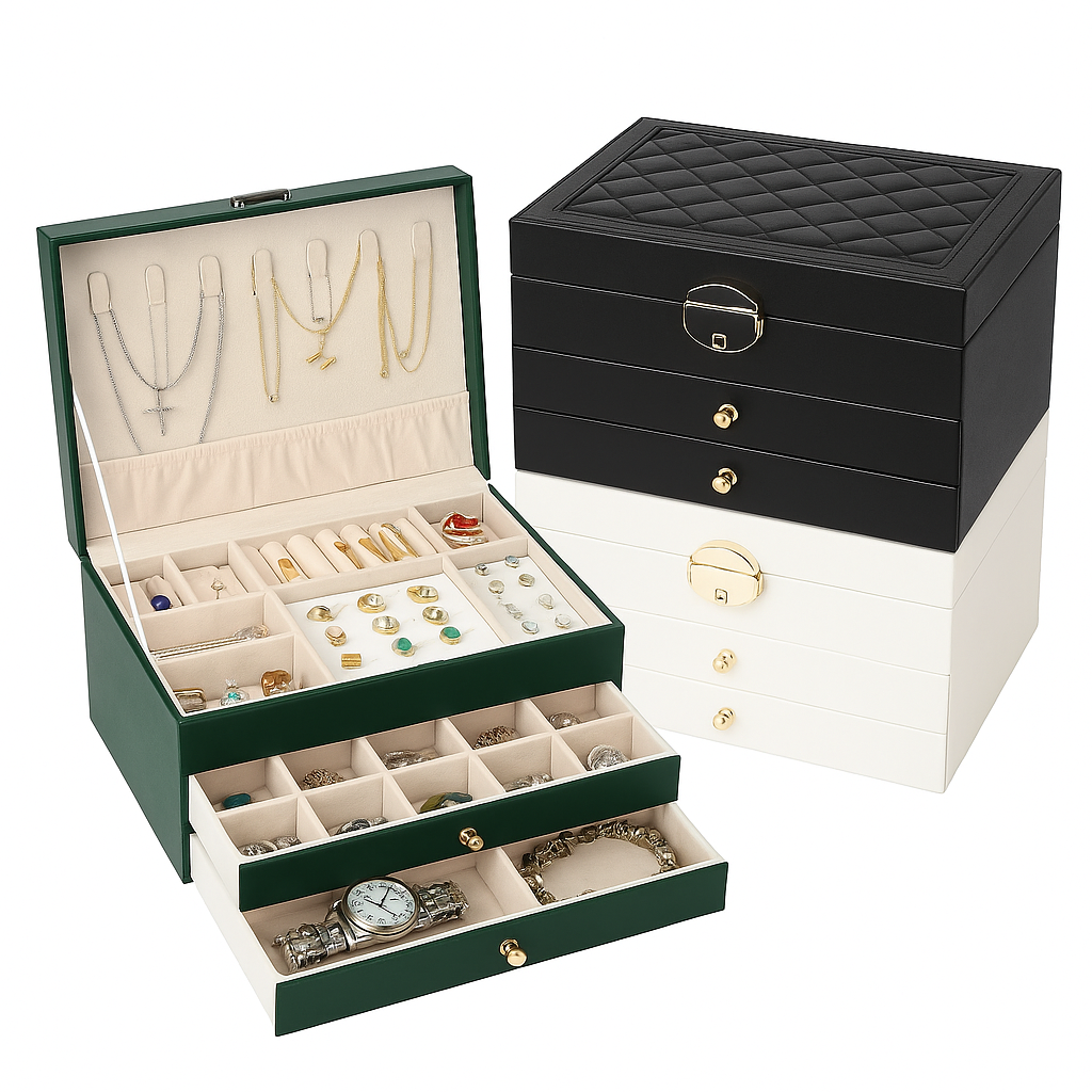 Boîte A Bijoux Femme en Cuir - vue principale
