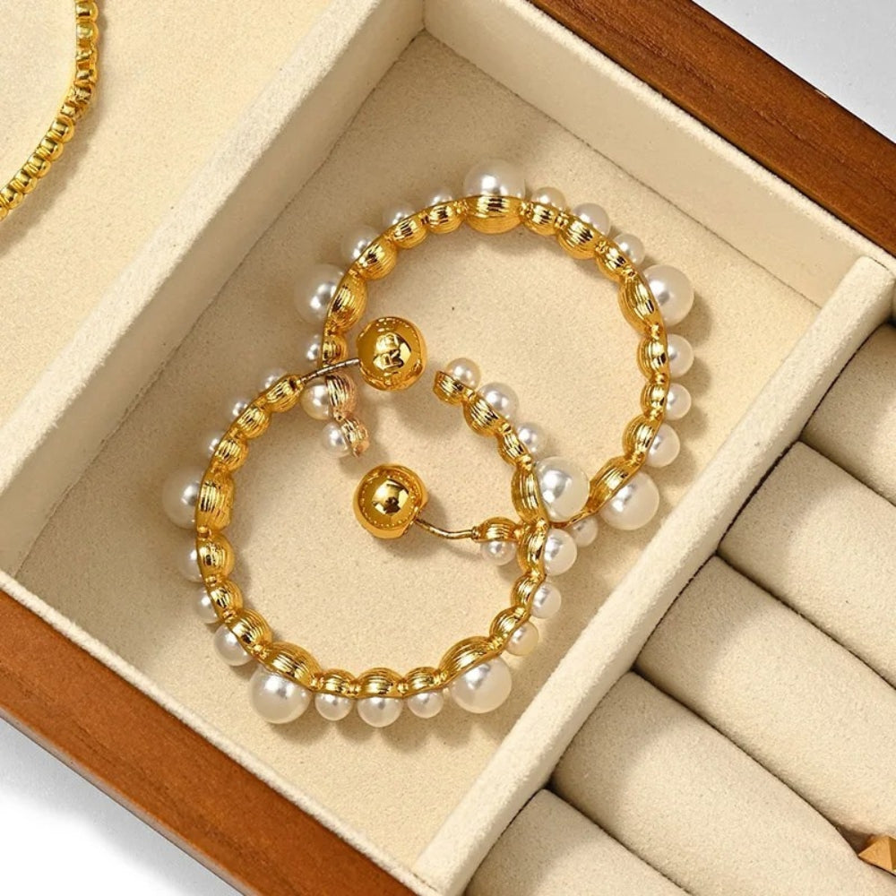 Boîte à Bijoux Et Montres En Bois Naturel - tiroirs ouverts