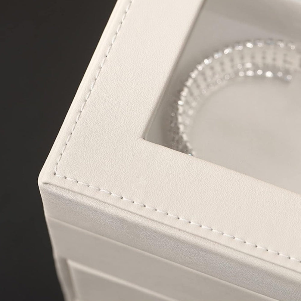 Boîte à Bijoux En Cuir Moderne - vue de dessus