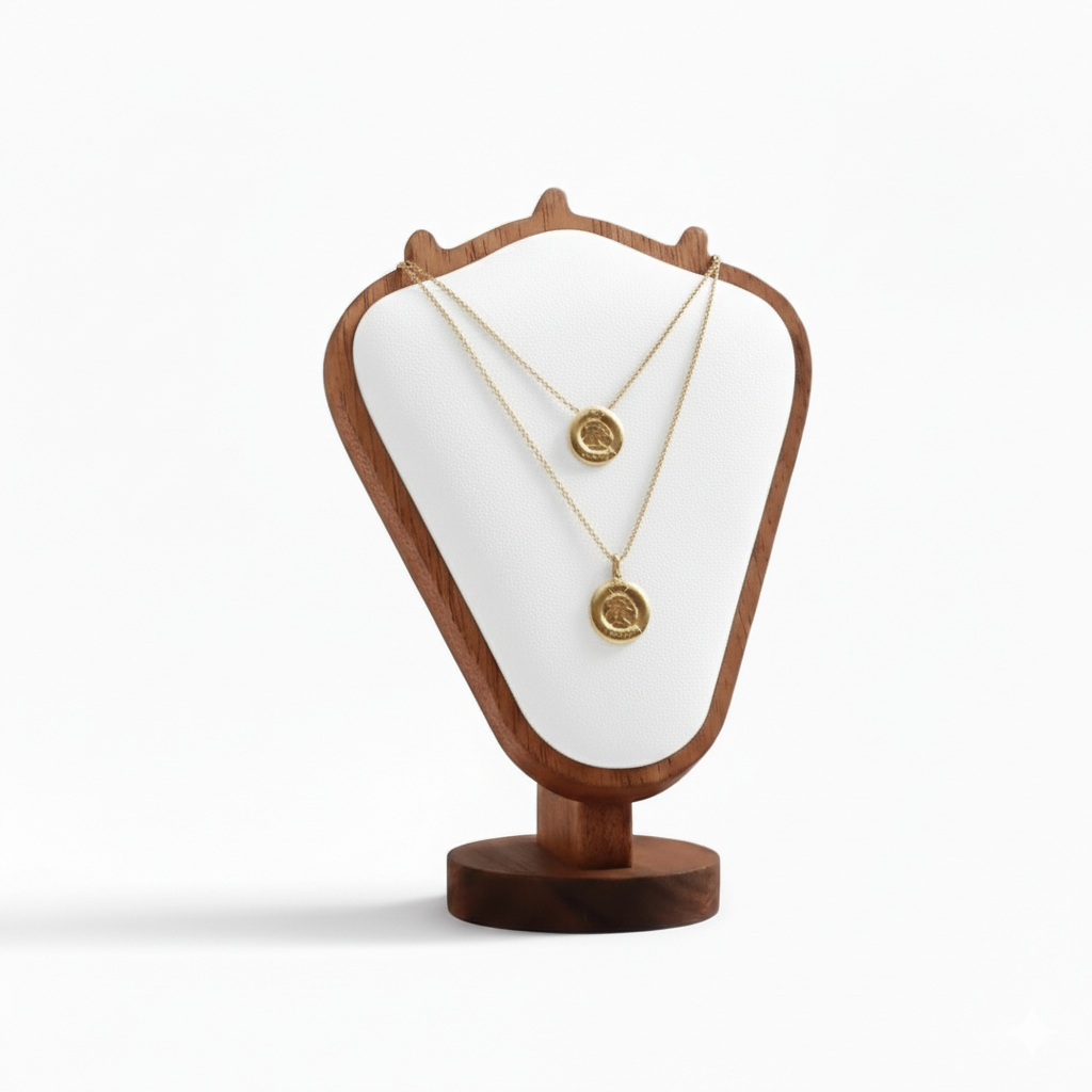 Support en Bois pour Bijoux - vue latérale