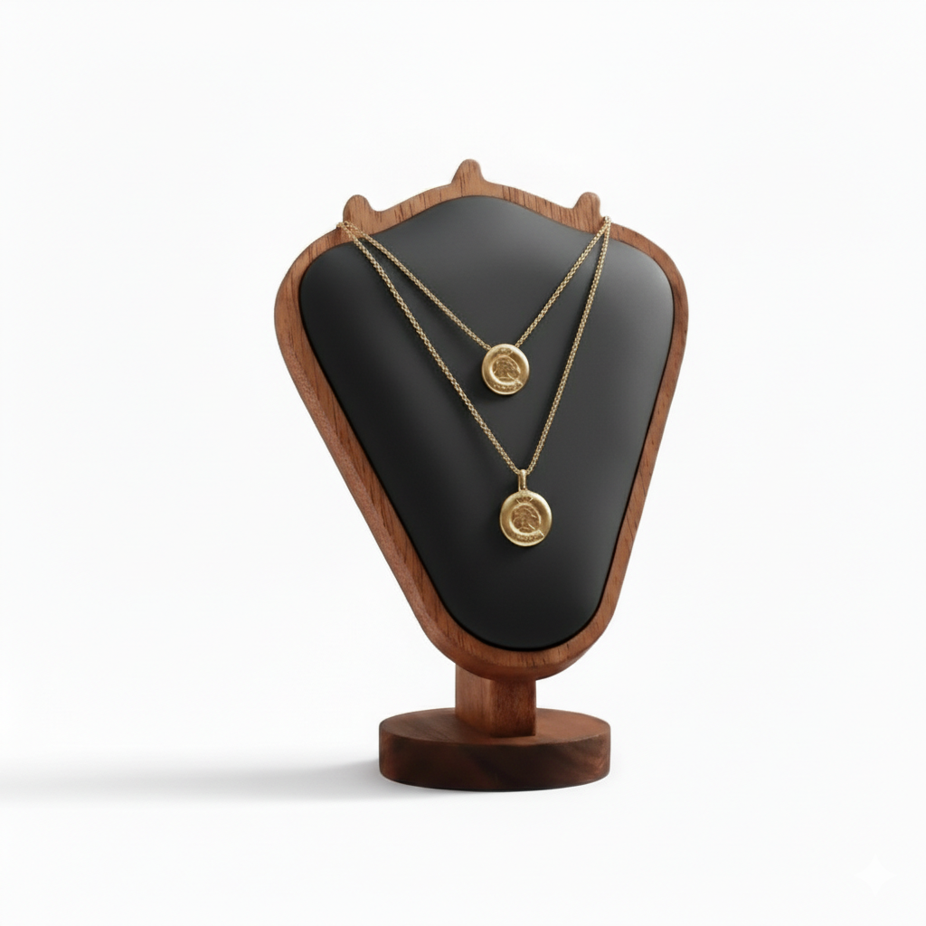 Support en Bois pour Bijoux - vue de profil