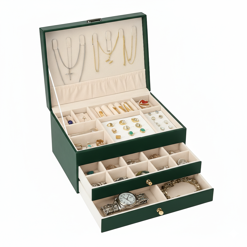 Boîte A Bijoux Femme en Cuir - vue détaillée