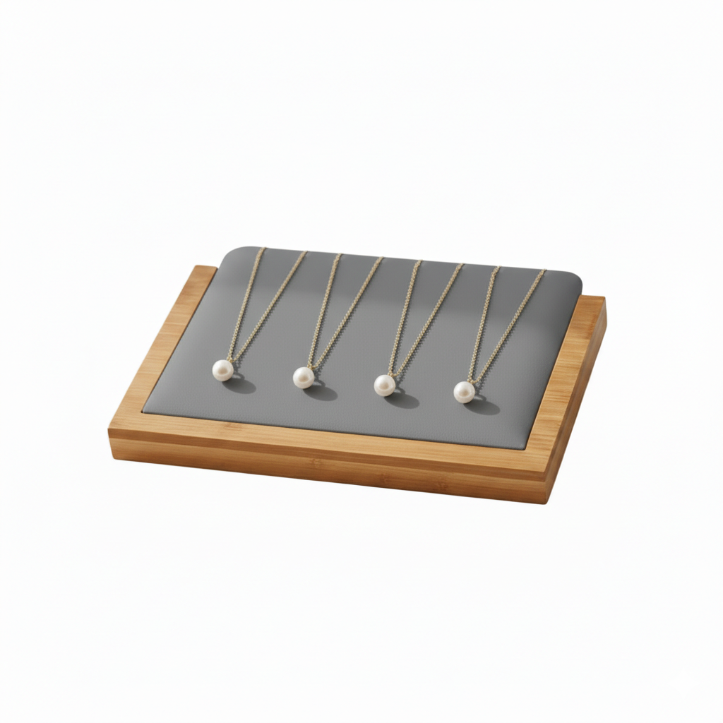 Support en Bois pour Pendentifs et Colliers - vue de haut