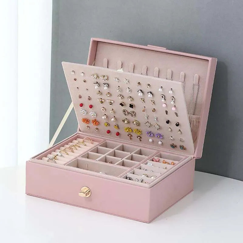 Boîte à Bijoux et Bagues De Voyage avec Compartiments pour Femme - matière et finition
