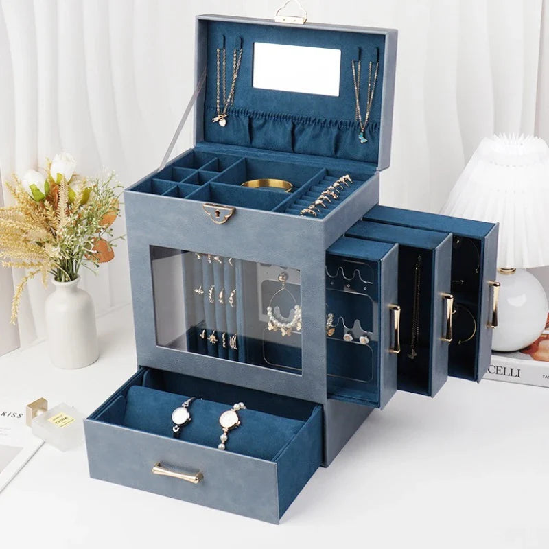 Boîte à Bijoux Géante en Cuir - vue de dessus
