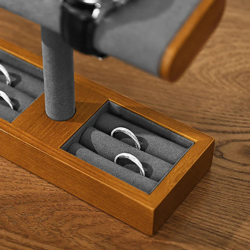 Porte Montres Et Bracelets En Bois Massif - intérieur
