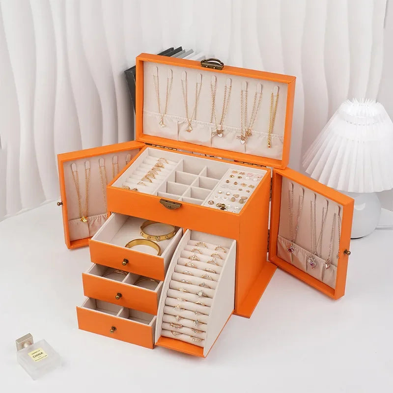 Boîte à Bijoux Géante avec Tiroirs et Compartiments - vue d'ensemble