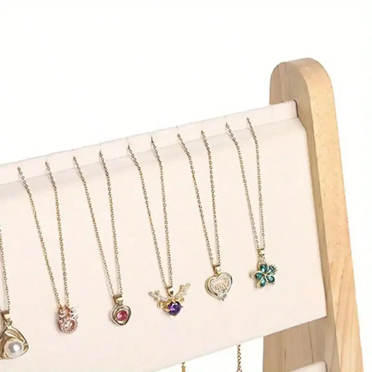 Présentoir à Colliers 2 Niveaux en Bois - détail de la structure