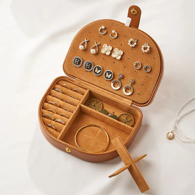 Boîte à Bijoux En Cuir Pour Voyage - intérieur et compartiments