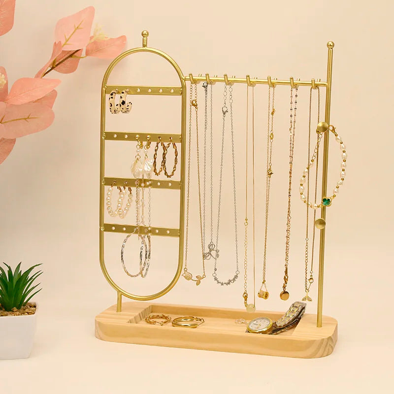 Porte-Bijoux En Métal Et Bois