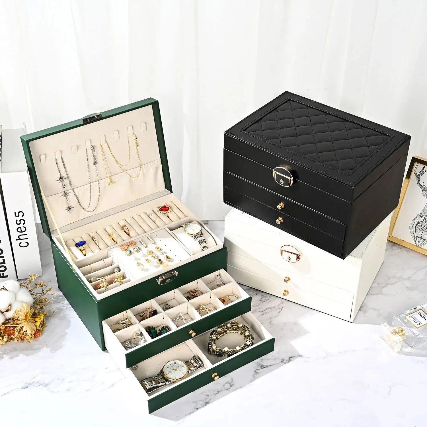 Boîte A Bijoux Femme en Cuir - vue d'ensemble