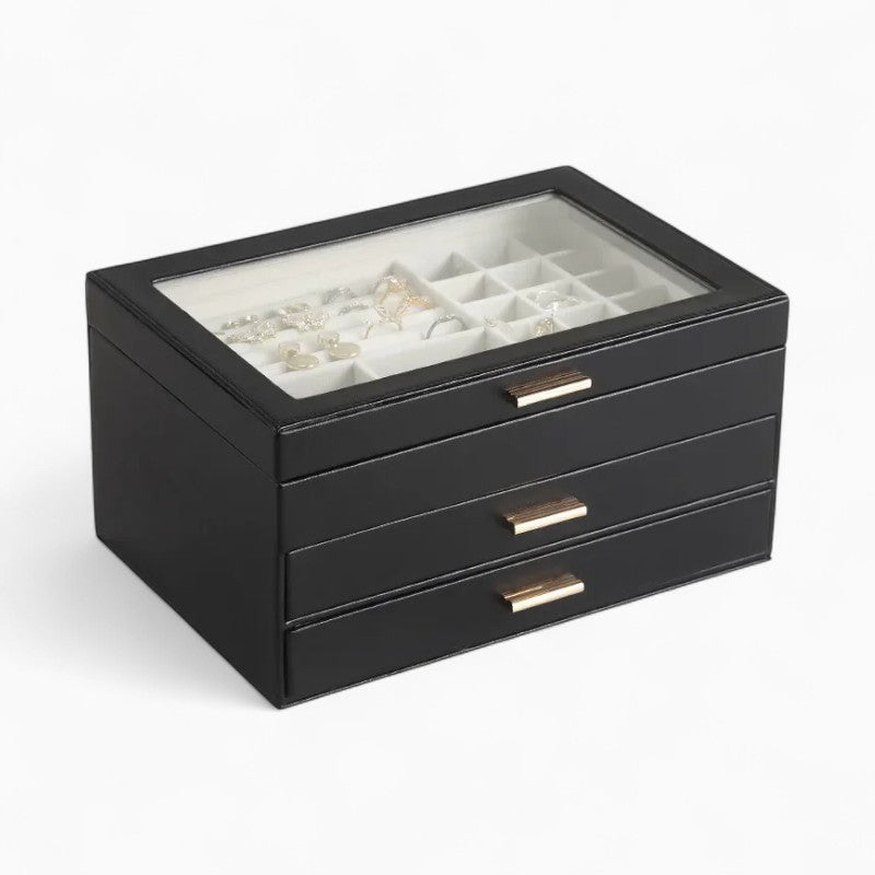 Boîte à Bijoux En Cuir Moderne - vue d'ensemble