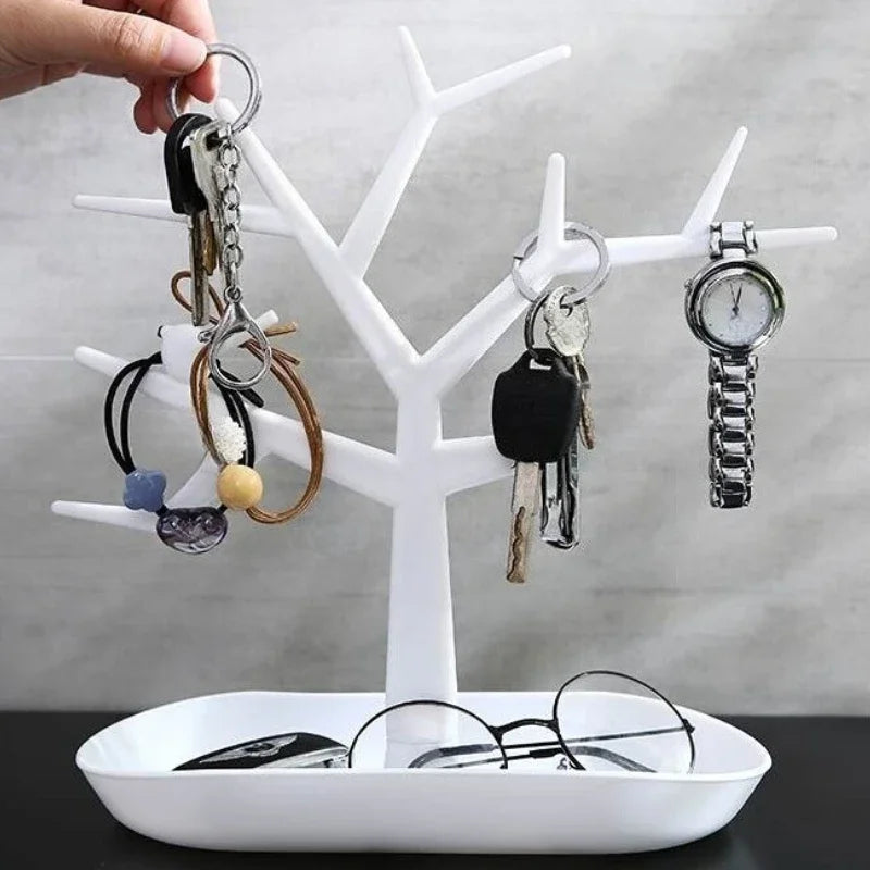 Arbre à Bijoux Moderne Noir - vue latérale