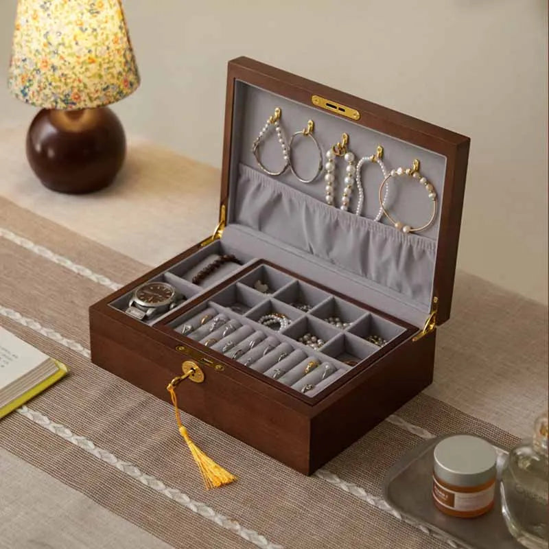Antique-Style Lockable Jewelry Box