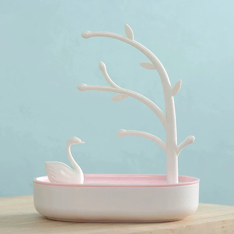 Arbre à Bijoux Avec Cygne - branches d'accrochage