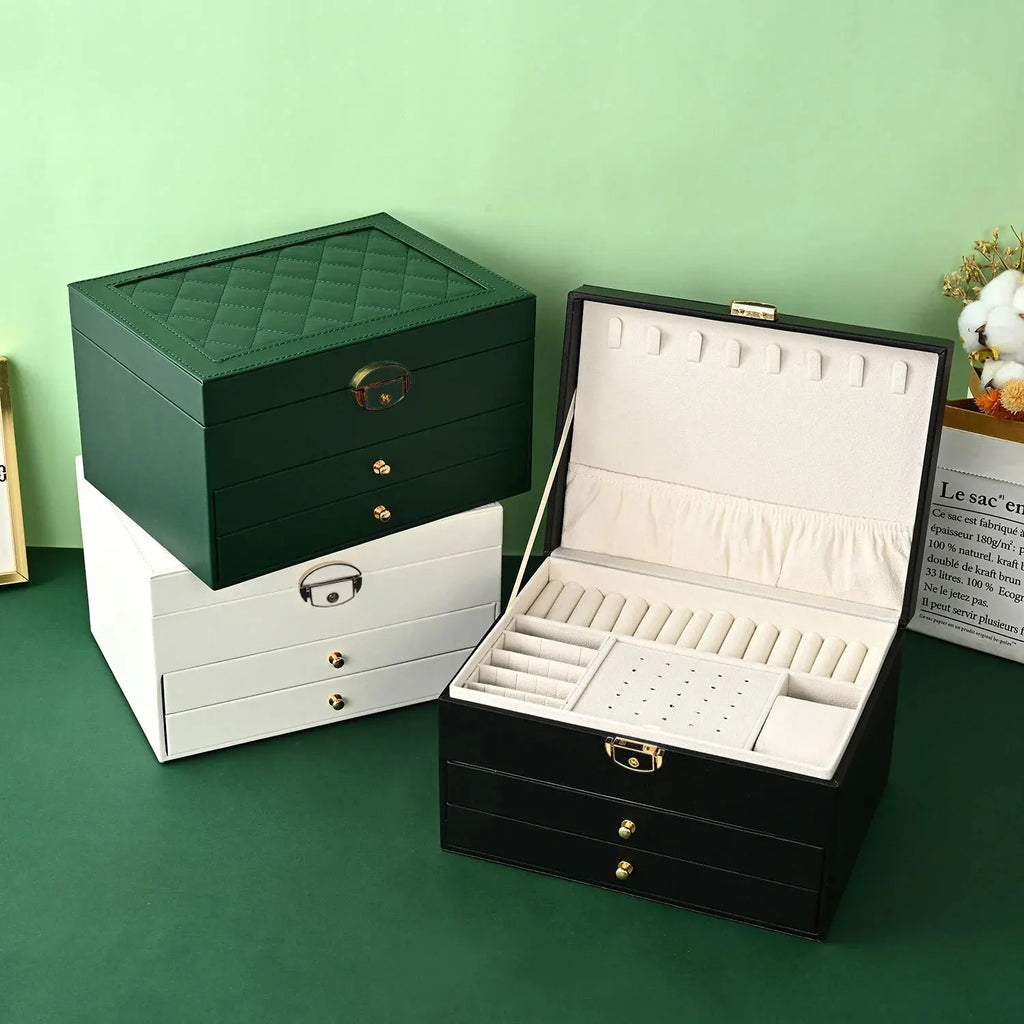 Boîte A Bijoux Femme en Cuir - vue latérale