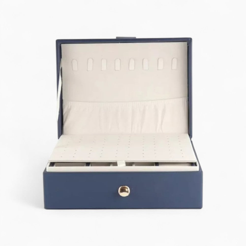 Boîte à Bijoux et Bagues De Voyage avec Compartiments pour Femme - vue d'ensemble