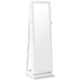 Armoire à Bijoux Blanche avec Miroir - vue principale fermée