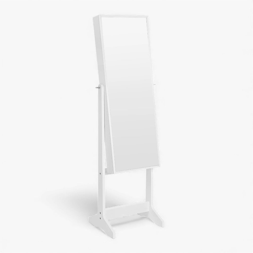Armoire à Bijoux Blanche Avec Miroir Et Rangements - miroir intégré