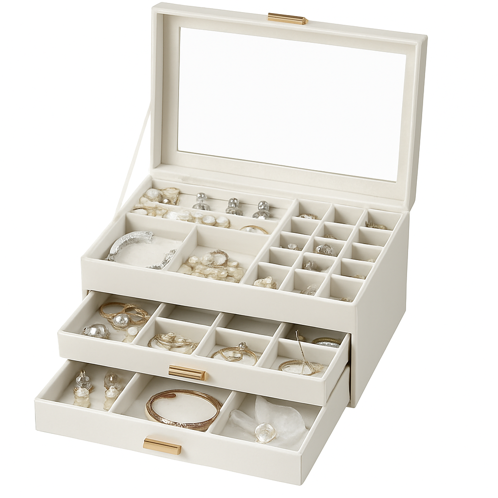 Boîte à Bijoux En Cuir Moderne - vue principale