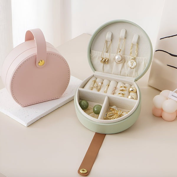 Petite Boîte à Bijoux de Voyage - rangement intérieur