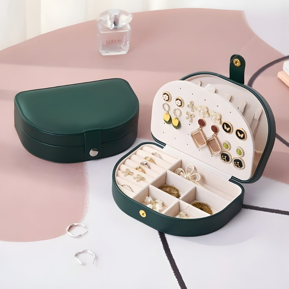 Boîte à Bijoux En Cuir Pour Voyage - compartiments détaillés