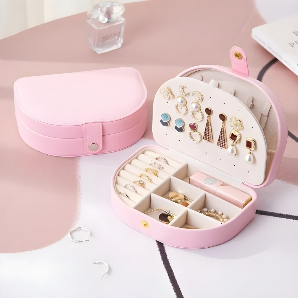 Boîte à Bijoux En Cuir Pour Voyage - matière et finition