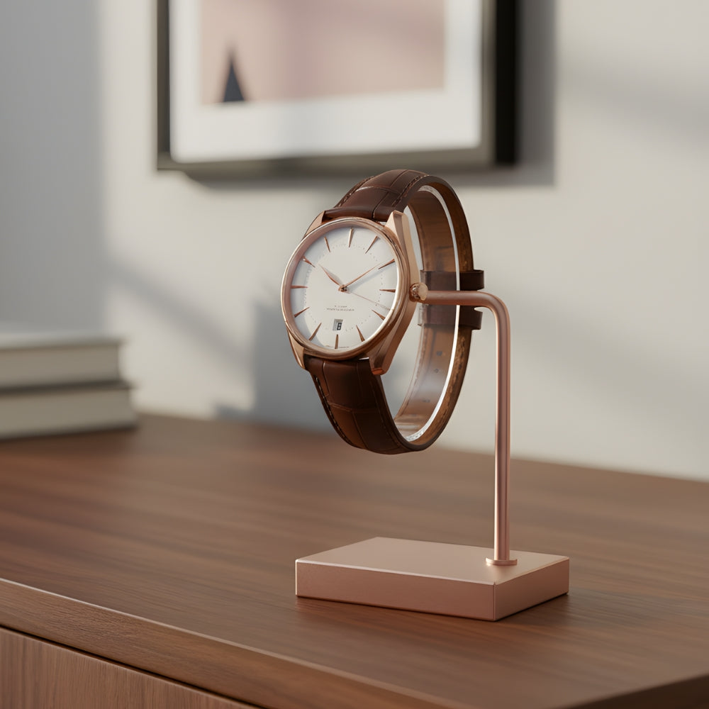 Porte Montre en Métal Marron - compartiments montres