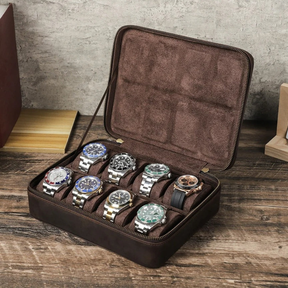 Boîte à Montre Vintage Rembourrée - vue latérale