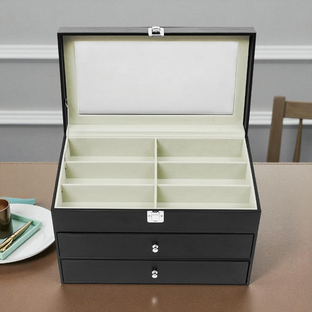 Coffret de Rangement Montres et Accessoires Avec Tiroirs - compartiments montres