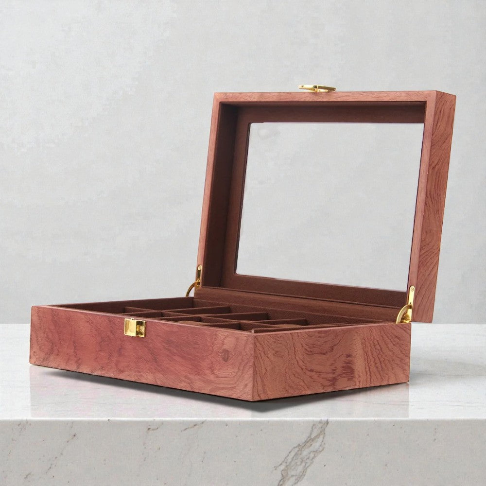 Boîte à Montre 12 Places en Bois - compartiments montres