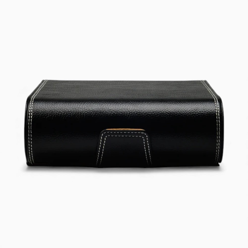 Boîte à Montres En Cuir Noir Intérieur Design - intérieur