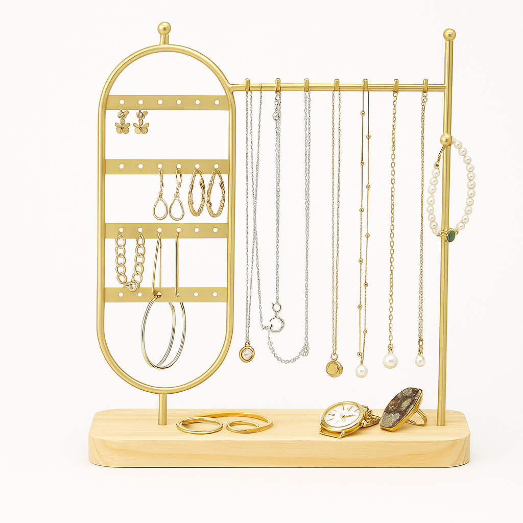 Porte-Bijoux En Métal Et Bois - vue principale