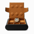 Boîte à Montres En Cuir Noir Intérieur Design - vue principale